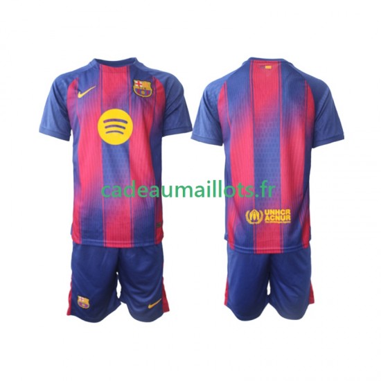 FC Barcelone Maillot avec flocage Domicile 2025-2026 ,Tenue Enfant MC
