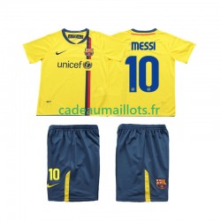 FC Barcelone Maillot avec flocage Lionel Messi 10 Rétro Extérieur 2008 2009 ,Tenue Enfant MC