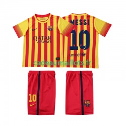 FC Barcelone Maillot avec flocage Lionel Messi 10 Rétro Extérieur 2013 2014 ,Tenue Enfant MC