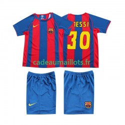 FC Barcelone Maillot avec flocage Lionel Messi 10 Rétro Domicile 1999 ,Tenue Enfant MC