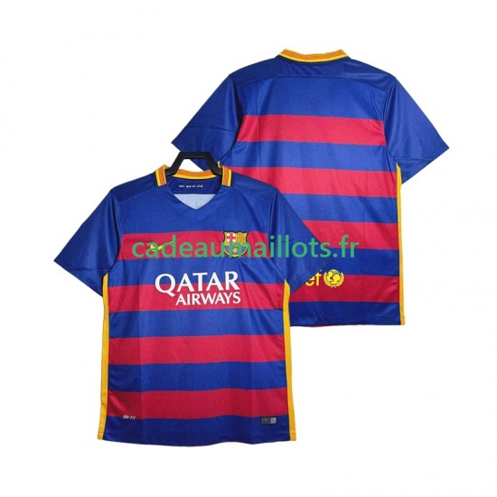 FC Barcelone Maillot avec flocage - Rétro Domicile 2015 2016 ,Homme MC