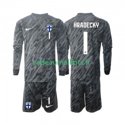 Finlande Maillot avec flocage HRADECKY 1 Gardien Domicile 2024 ,Tenue Enfant ML
