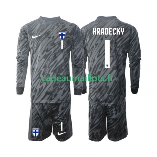 Finlande Maillot avec flocage HRADECKY 1 Gardien Domicile 2024 ,Tenue Enfant ML