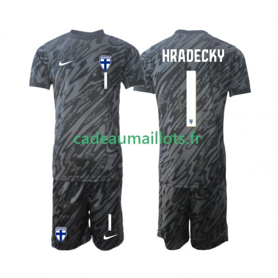 Finlande Maillot avec flocage HRADECKY 1 Gardien Domicile 2024 ,Tenue Enfant MC