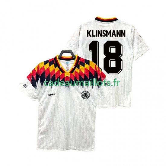 Allemagne Maillot avec flocage KLINSMANN 18 Rétro Domicile 1994 ,Homme MC