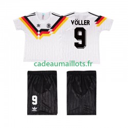 Allemagne Maillot avec flocage VOLLER 9 Rétro Domicile 1990 ,Tenue Enfant MC