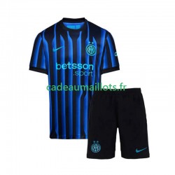 Inter Milan Maillot avec flocage Domicile 2025-2026 ,Tenue Enfant MC