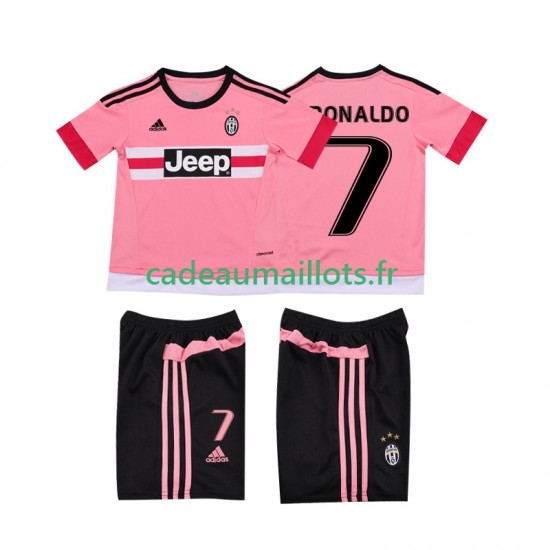 Juventus Maillot avec flocage Cristiano RONALDO 7 Rétro Extérieur 2015 2016 ,Tenue Enfant MC