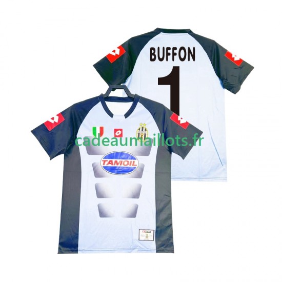 Juventus Maillot avec flocage Buffon 1 Gardien Rétro Domicile 2002-2003 ,Homme MC
