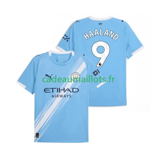 Manchester City Maillot avec flocage Erling Haaland 9 Domicile 2025-2026 ,Homme MC