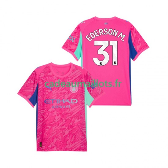 Manchester City Maillot avec flocage Ederson Moraes 31 Gardien Extérieur 2025-2026 ,Homme MC