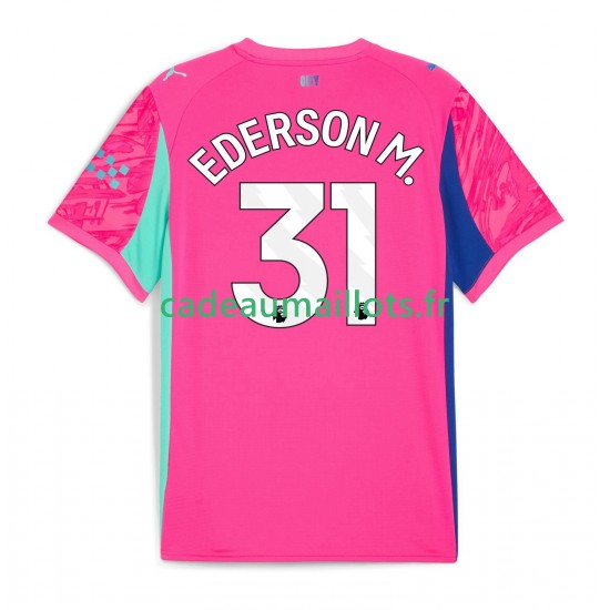 Manchester City Maillot avec flocage Ederson Moraes 31 Gardien Extérieur 2025-2026 ,Homme MC