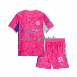 Manchester City Maillot avec flocage Ederson Moraes 31 Gardien Extérieur 2025-2026 ,Tenue Enfant MC