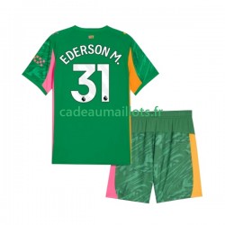 Manchester City Maillot avec flocage Ederson Moraes 31 Gardien Domicile 2025-2026 ,Tenue Enfant MC