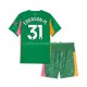 Manchester City Maillot avec flocage Ederson Moraes 31 Gardien Domicile 2025-2026 ,Tenue Enfant MC
