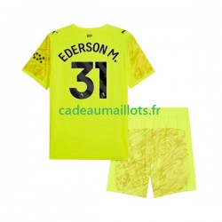 Manchester City Maillot avec flocage Ederson Moraes 31 Gardien 3ème 2025-2026 ,Tenue Enfant MC
