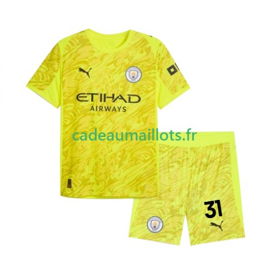 Manchester City Maillot avec flocage Ederson Moraes 31 Gardien 3ème 2025-2026 ,Tenue Enfant MC
