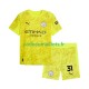Manchester City Maillot avec flocage Ederson Moraes 31 Gardien 3ème 2025-2026 ,Tenue Enfant MC