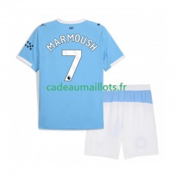 Manchester City Maillot avec flocage Omar Marmoush 7 Domicile 2025-2026 ,Tenue Enfant MC