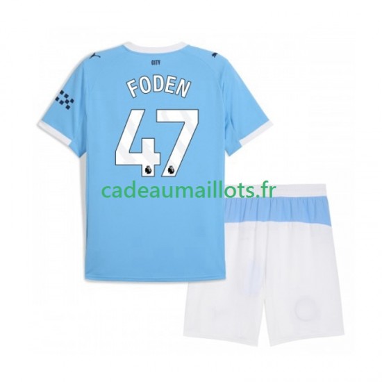 Manchester City Maillot avec flocage Phil Foden 47 Domicile 2025-2026 ,Tenue Enfant MC