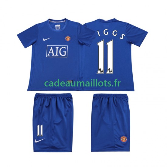Manchester United Maillot avec flocage GIGGS 11 Rétro Extérieur 2008 ,Tenue Enfant MC