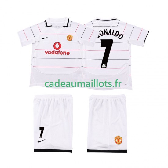 Manchester United Maillot avec flocage Cristiano Ronaldo 7 Rétro Domicile 2008 1998 ,Tenue Enfant MC