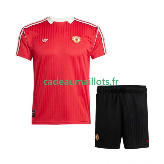 Manchester United Maillot avec flocage d Icon Domicile 2025-2026 ,Tenue Enfant MC