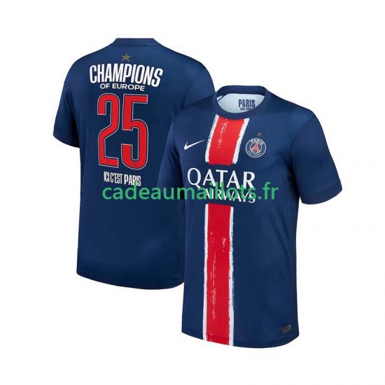 Paris Saint-Germain Maillot avec flocage Champion Domicile 2024-2025 ,Homme MC