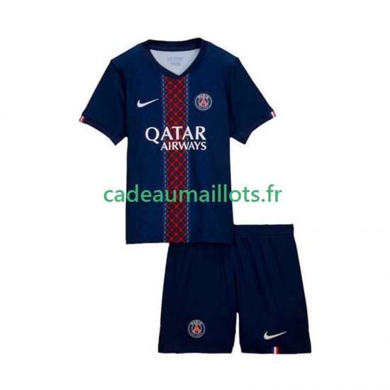 Paris Saint-Germain Maillot avec flocage Domicile 2025-2026 ,Tenue Enfant MC