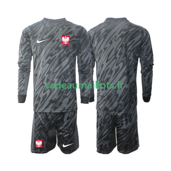 Pologne Maillot avec flocage Gardien Extérieur 2024 ,Tenue Enfant ML