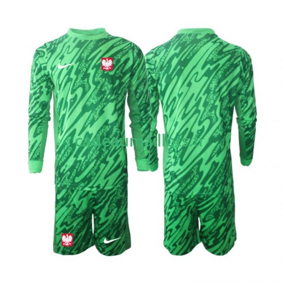 Pologne Maillot avec flocage Gardien 3ème 2024 ,Tenue Enfant ML