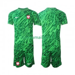 Pologne Maillot avec flocage Gardien 3ème 2024 ,Tenue Enfant MC