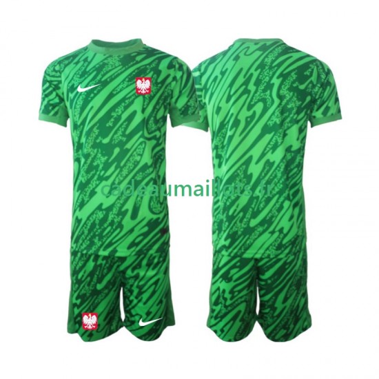 Pologne Maillot avec flocage Gardien 3ème 2024 ,Tenue Enfant MC