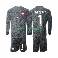 Pologne Maillot avec flocage Szczesny 1 Gardien Extérieur 2024 ,Tenue Enfant ML