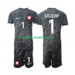 Pologne Maillot avec flocage Szczesny 1 Gardien Extérieur 2024 ,Tenue Enfant MC