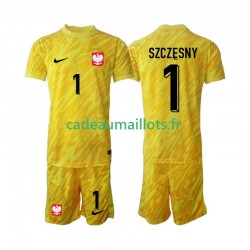 Pologne Maillot avec flocage Szczesny 1 Gardien Domicile 2024 ,Tenue Enfant MC