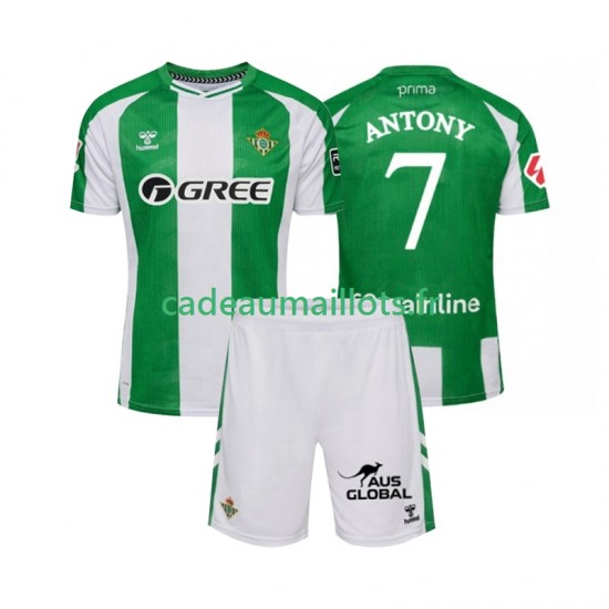 Real Betis Maillot avec flocage Antony 7 Domicile 2025-2026 ,Tenue Enfant MC Real Betis Maillot avec flocage Antony 7 Domicile 2025-2026 ,Tenue Enfant MC