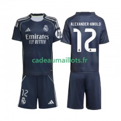 Real Madrid Maillot avec flocage Alexander-Arnold 12 Extérieur 2025-2026 ,Tenue Enfant MC