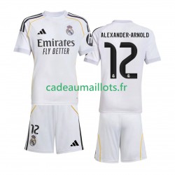 Real Madrid Maillot avec flocage Alexander-Arnold 12 Domicile 2025-2026 ,Tenue Enfant MC