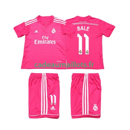 Real Madrid Maillot avec flocage Bale 11 Rétro Extérieur 2014 2015 ,Tenue Enfant MC