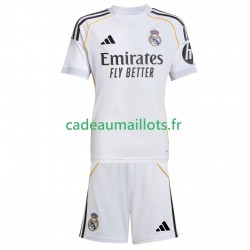 Real Madrid Maillot avec flocage Domicile 2025-2026 ,Tenue Enfant MC