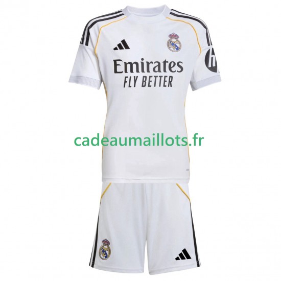 Real Madrid Maillot avec flocage Domicile 2025-2026 ,Tenue Enfant MC