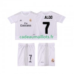 Real Madrid Maillot avec flocage Cristiano Ronaldo 7 Rétro Domicile 2015 2016 ,Tenue Enfant MC