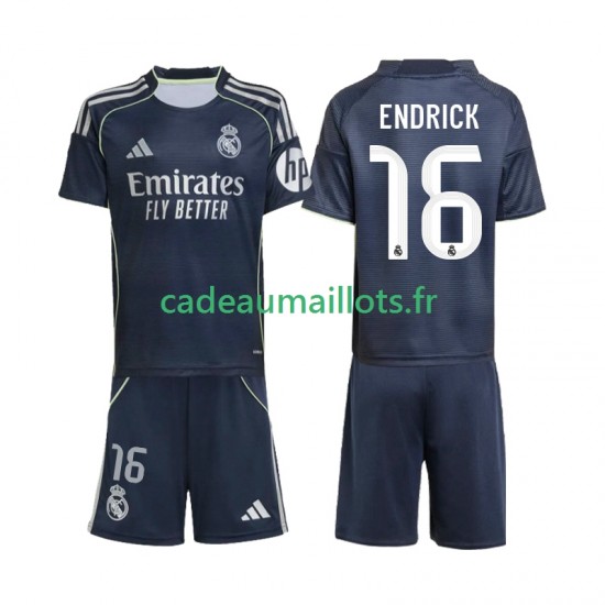 Real Madrid Maillot avec flocage Endrick 16 Extérieur 2025-2026 ,Tenue Enfant MC