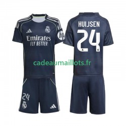 Real Madrid Maillot avec flocage Huijsen 24 Extérieur 2025-2026 ,Tenue Enfant MC