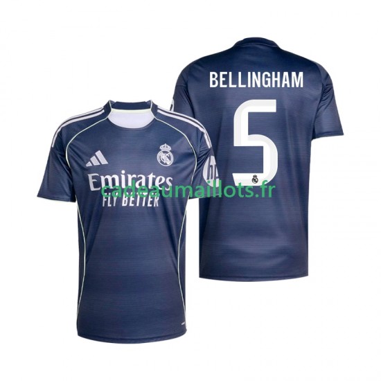 Real Madrid Maillot avec flocage Jude Bellingham 5 Extérieur 2025-2026 ,Homme MC Real Madrid Maillot avec flocage Jude Bellingham 5 Extérieur 2025-2026 ,Homme MC