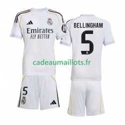 Real Madrid Maillot avec flocage Jude Bellingham 5 Domicile 2025-2026 ,Tenue Enfant MC