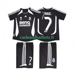 Real Madrid Maillot avec flocage RAUL 7 Rétro Extérieur 2006 2007 ,Tenue Enfant MC