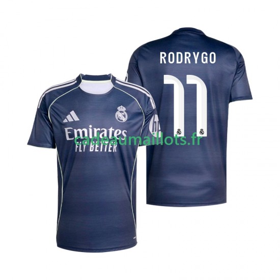 Real Madrid Maillot avec flocage Rodrygo 11 Extérieur 2025-2026 ,Homme MC