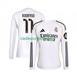 Real Madrid Maillot avec flocage Rodrygo 11 Domicile 2025-2026 ,Homme ML
